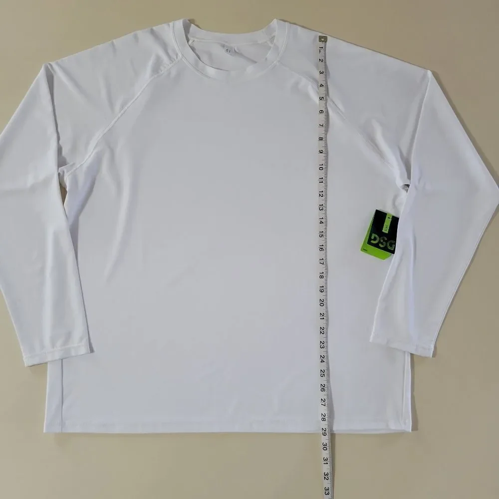 DSG Men's White Manny Long Sleeve Rash Guard Tee